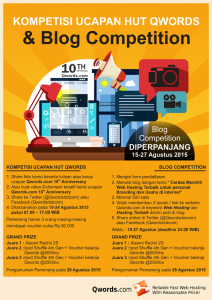10th Qwords.com Anniversary, Blog Competition