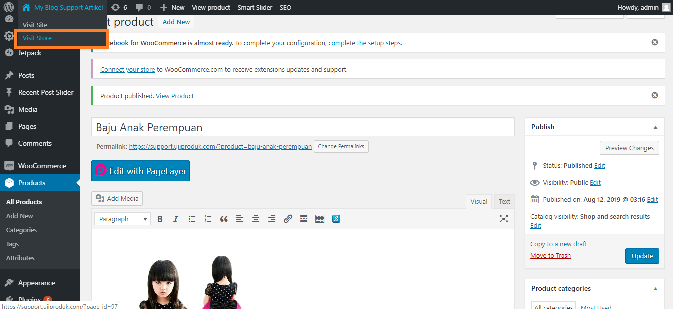 Visit Store WooCommerce