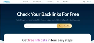 Screenshot masukkan URL untuk mengecek DA PA di MOZ