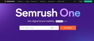 Screenshot tampilan depan SEMRush untuk mengecek DA PA
