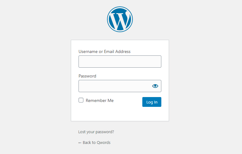 Login WordPress
