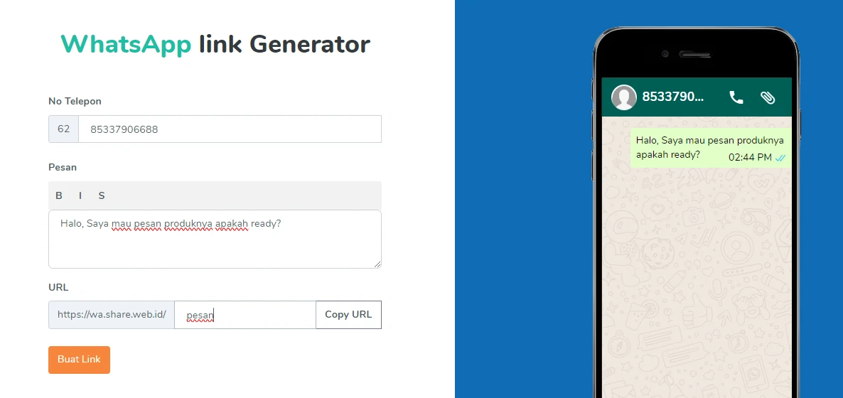 WA Link Generator