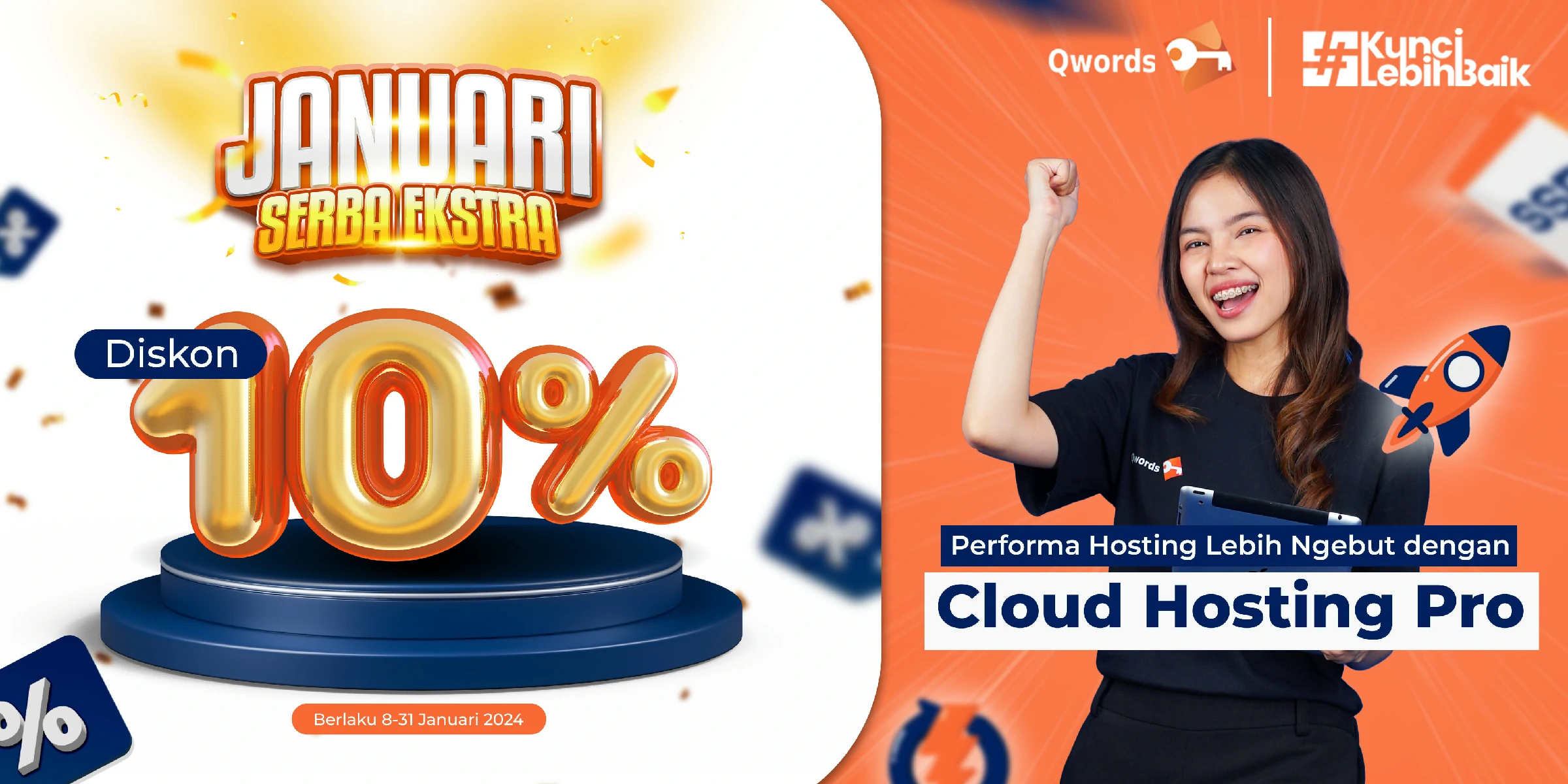 Promo hosting januari 2024 - cloud hosting pro