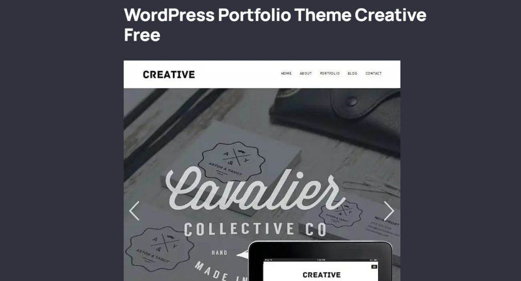 Template WordPress Portofolio Creative