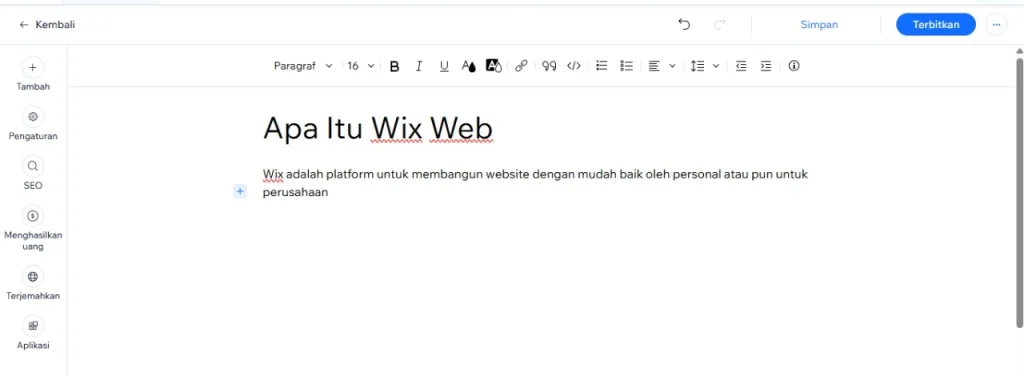 cara membuat website di wix