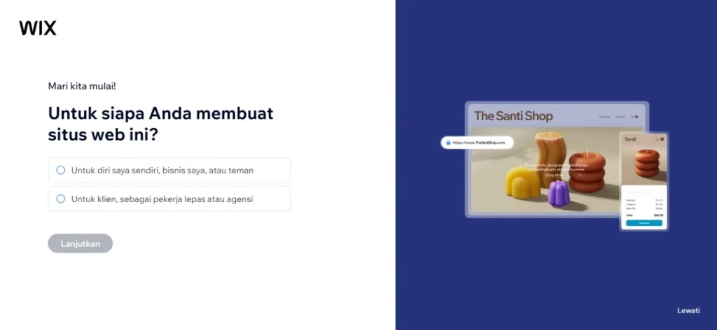 cara membuat website di wix