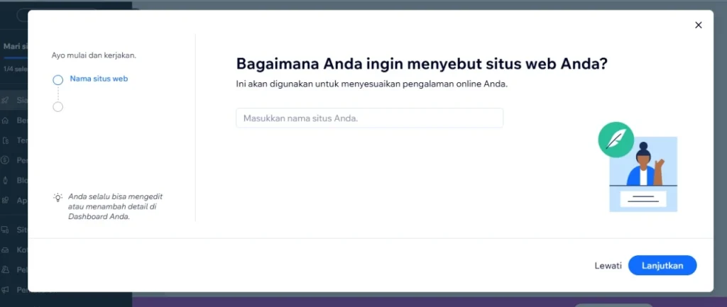 cara membuat website di wix