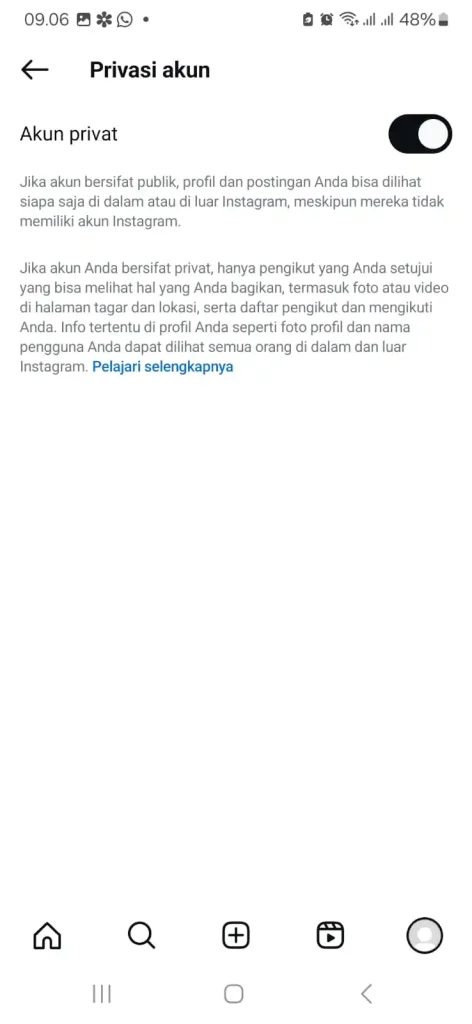 Cara menjadikan akun IG jadi privat