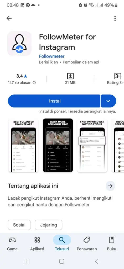 cara lihat stalker dari akun ke tiga
