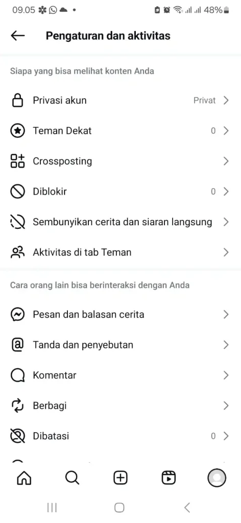Cara menjadikan akun IG jadi privat