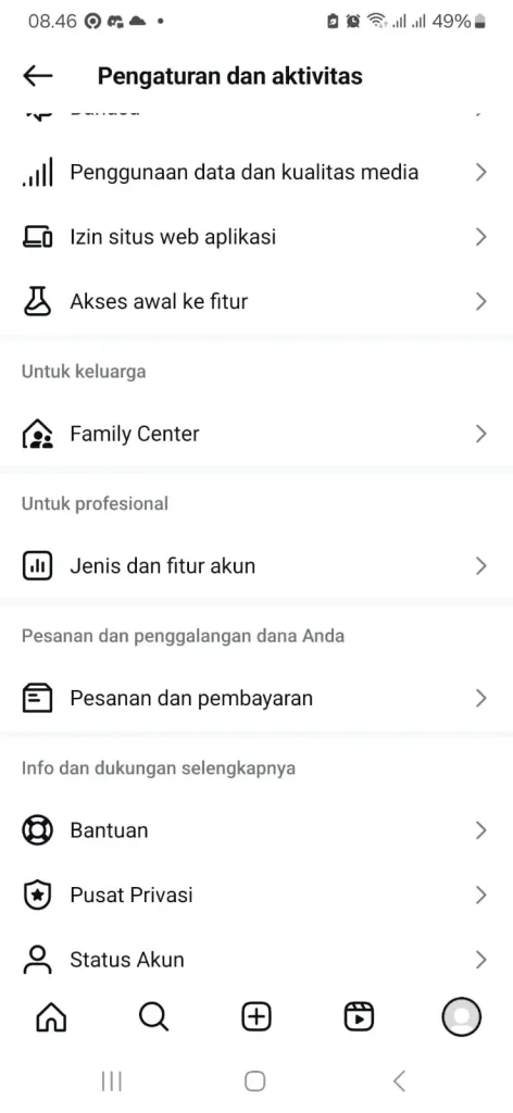 cara setting akun ig ke akun profesional