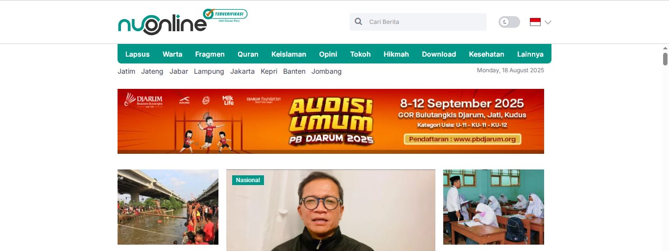 contoh website organisasi