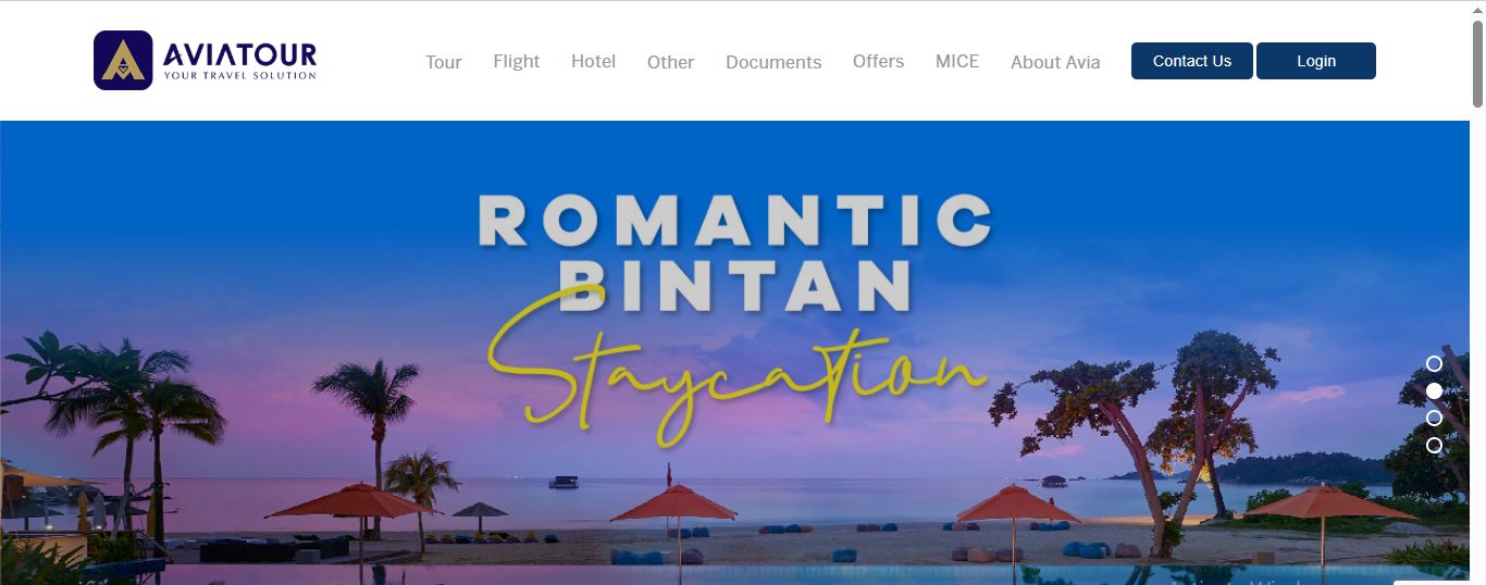 contoh website travel