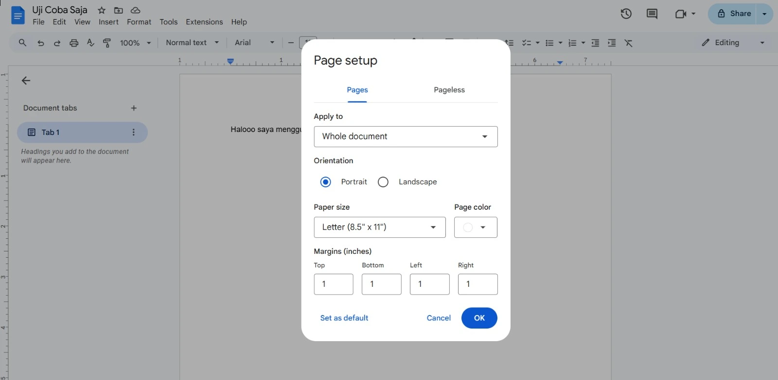 Cara menggunakan google docs di komputer