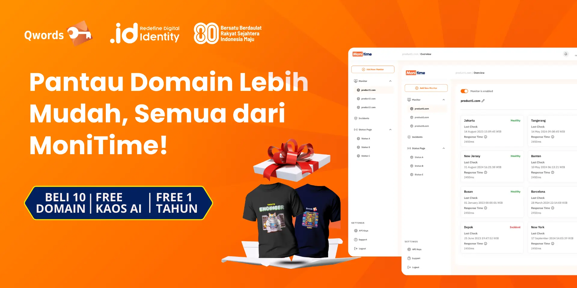 Promo hari kemerdekaan domain ID bonus kaos