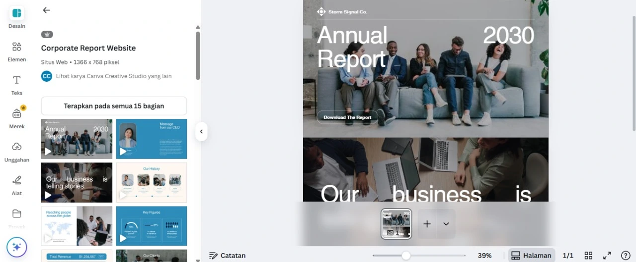 Membuat website dengan Canva