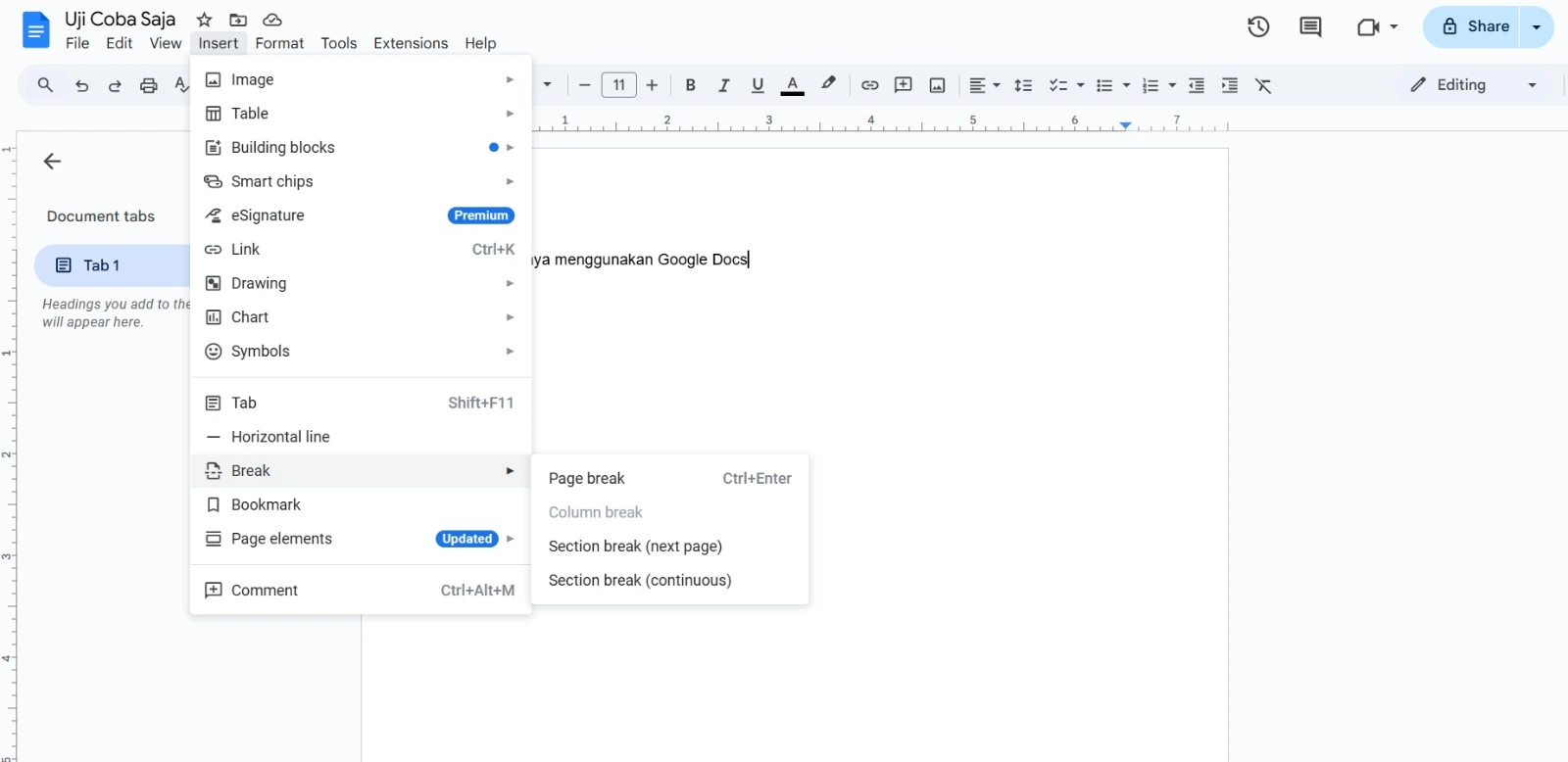 Cara menggunakan Google Docs di Google