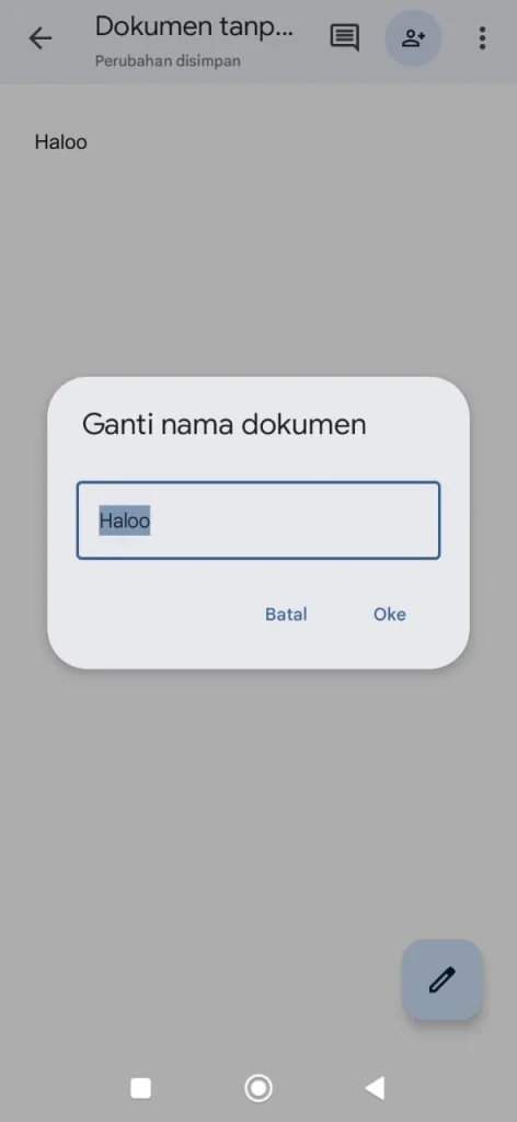 Cara pakai gdocs di HP