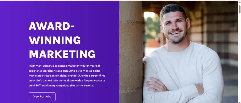 Website Portofolio Senior Social Media Marketer - Mark Baroth