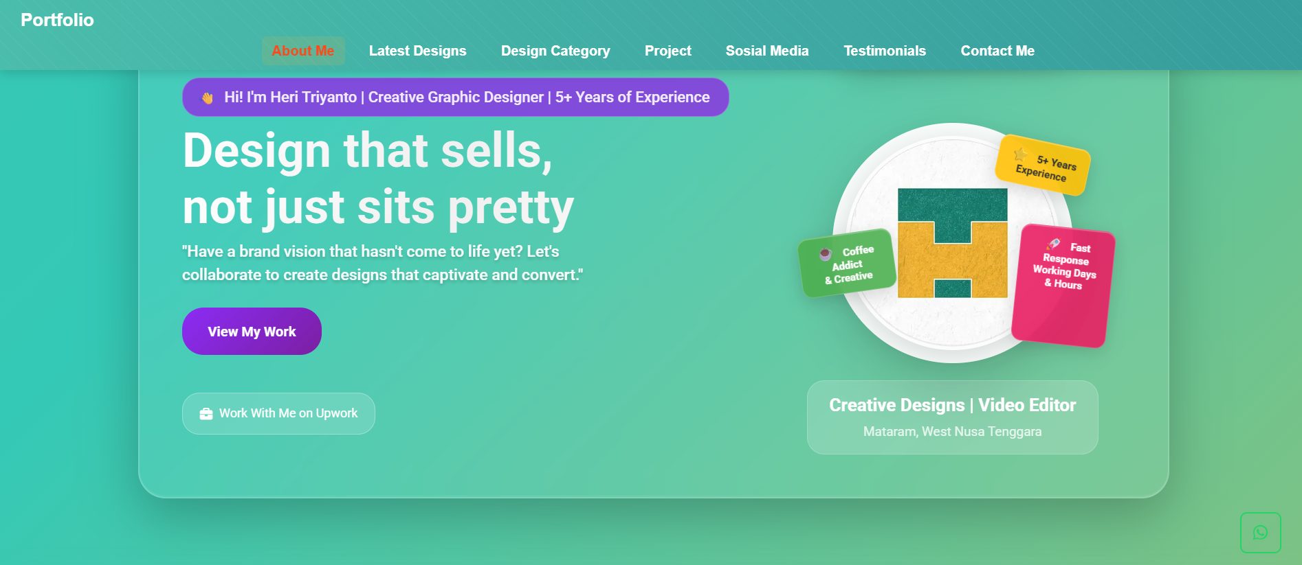 contoh portofolio content creator heri tryanto qwords com