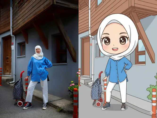 Prompt foto gaya chibi Gemini AI