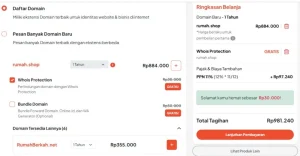 Rincian harga domain