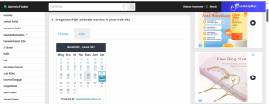 Widget Kalender Hijriyah (Islamic Date Widget) yang bisa diunduh di IslamicFinder