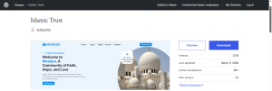 Elegant Gold Islamic Theme jadi salah satu ramadan website theme yang direkomendasikan