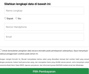 Screenshot cara membayar zakat secara online dengan website resmi. Dok. BAZNAS