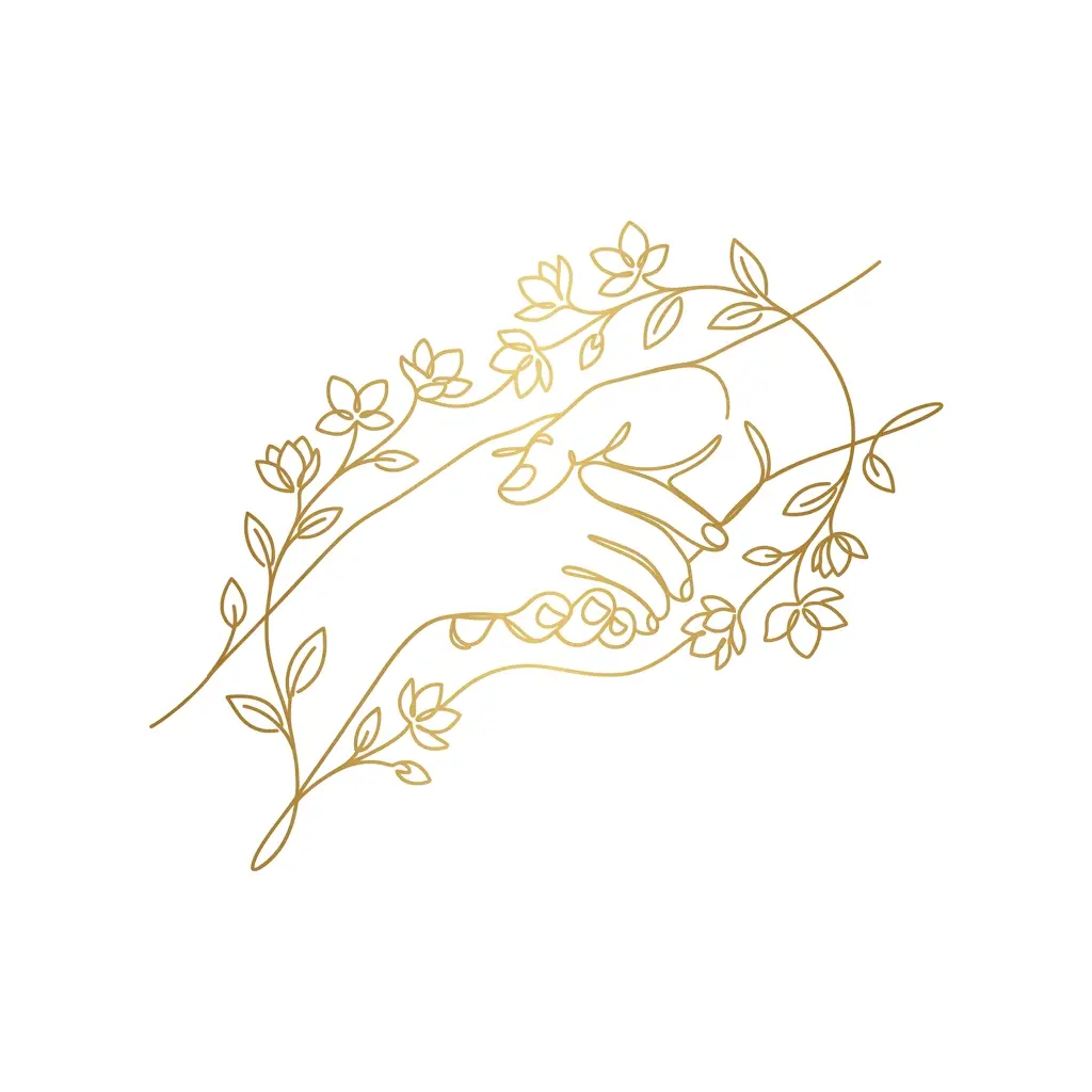 Prompt AI Lebaran Qwords - Ilustrasi Gambar Garis Minimalis Salam