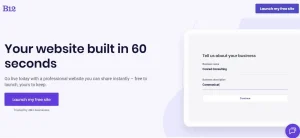 Tampilan B12 AI Website Builder yang digunakan untuk membuat website bisnis profesional dengan bantuan AI website generator.