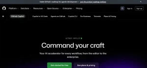 AI coding assistant GitHub Copilot di VS Code yang membantu auto code completion dan mempercepat programming developer 2026